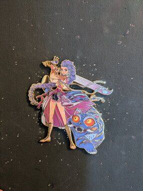 witchxingpins Rumi Girl with Sword pin